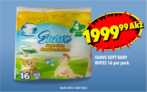 SUAVE SOFT BABY WIPES 16 PER PACK, 1999,99Akz
