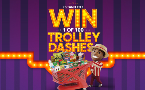 STAND TO WIN 1 OF 100 TROLLEY DASHES