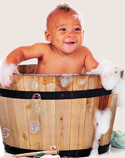 BABY IN A BATH TUB