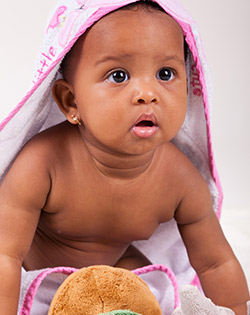 BABY WITH TOWEL