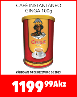 CAFÉ INSTANTÂNEO GINGA 100g, 1199,99Akz