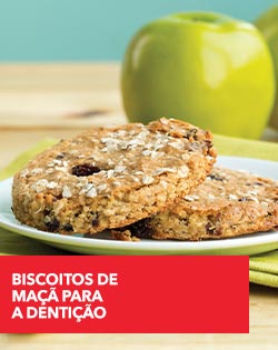 BISCOITOS DE MAÇÃ PARA DENTIÇÃO