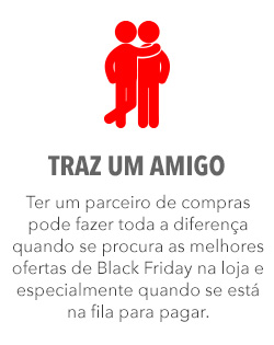 Ter um parceiro de compras pode fazer toda a diferença quando se procura as melhores ofertas de Black Friday na loja e especialmente quando se está na fila para pagar. Ter um parceiro de compras pode fazer toda a diferença quando se procura as melhores ofertas de Black Friday na loja e especialmente quando se está na fila para pagar.