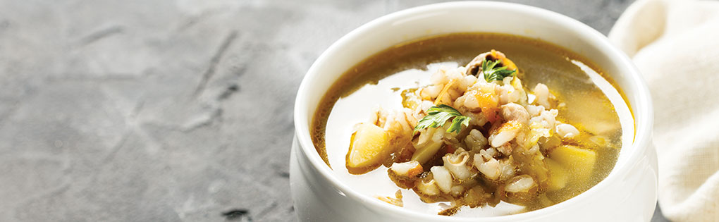 RECEITA DE SOPA DE BOCADINHOS DE FRANGO E CEVADA RECEITA DE SOPA DE BOCADINHOS DE FRANGO E CEVADA