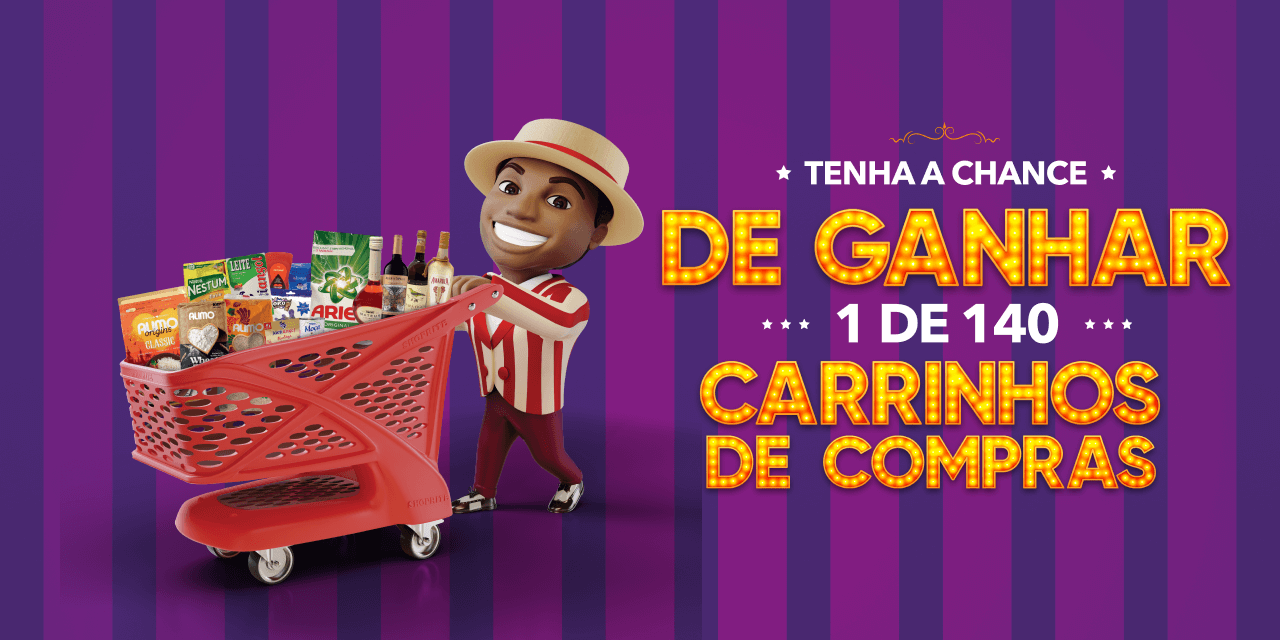 Prepare-se para comprar e ganhar com a Shoprite! Ganhe uma das 140 corridas de carrinhos. Basta comprar 3 ou mais produtos aderentes para participar. Receba um código único no seu comprovativo de caixa, envie o código para a nossa linha WhatsApp para saber se é um vencedor.