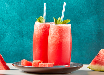 Refrescante slushy de melancia
