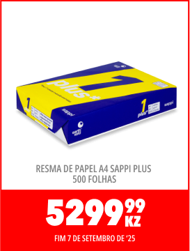 RESMA DE PAPEL A4 SAPPI PLUS  500 FOLHAS