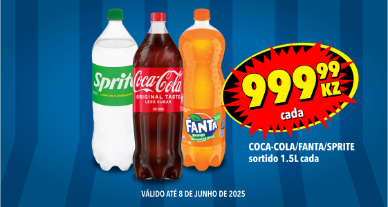 COCA-COLA/FANTA/SPRITE SORTIDO 1,5l CADA - 999,99KZ