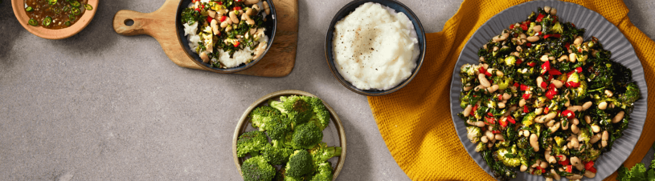 Feijão e Verduras