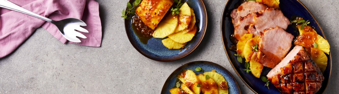 Pernil De Abacaxi Com Cobertura De Laranja